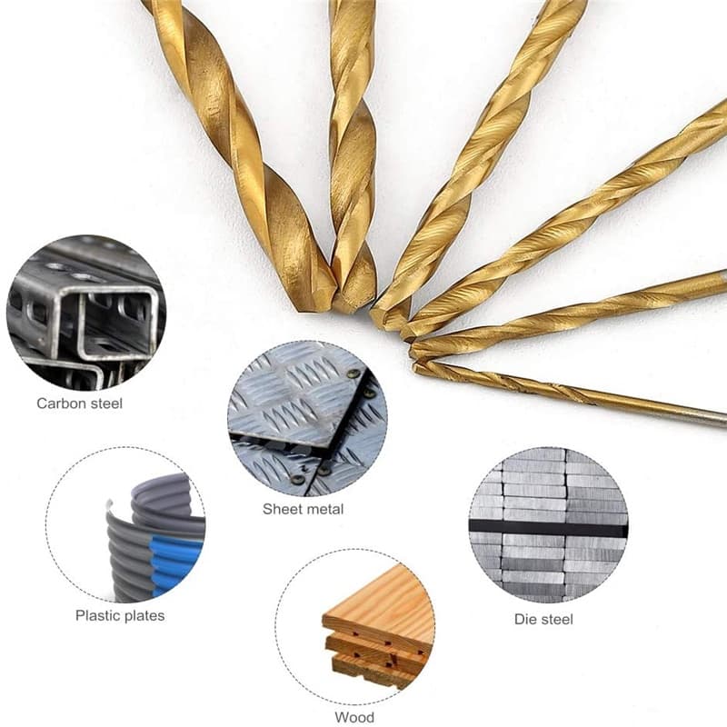Broca de aço rápido revestida com titâneo hss aço de alta velocidade 1mm 1.5mm 2mm 2.5mm 3mm 3.5mm, 1,5 2,5 3,5 mm