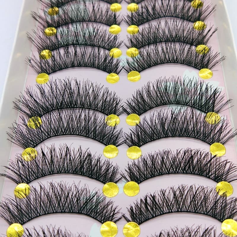 137 Cílios Postiços Feitos À Mão 10 Pares