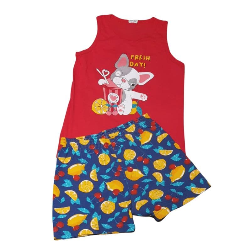 Conjunto Regata/Shorts Infantil Estampado 10 ao14