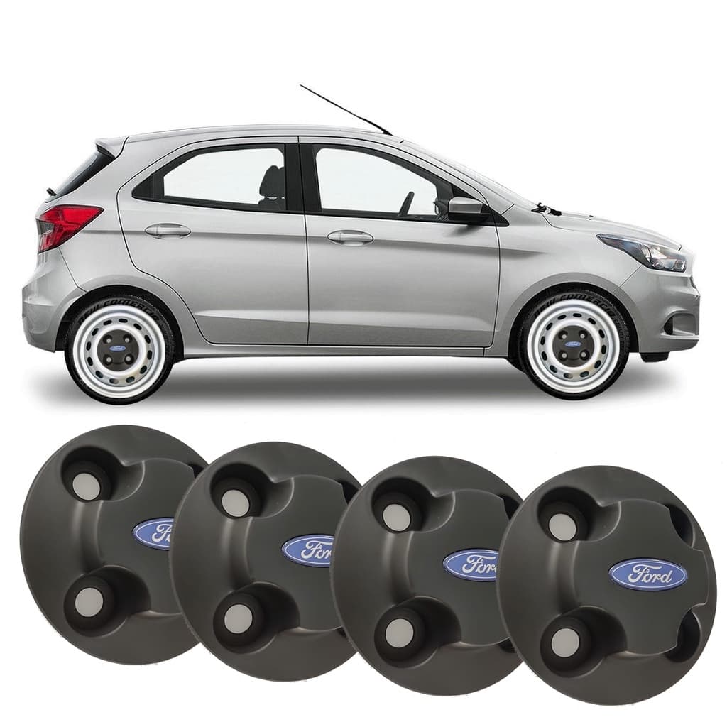 Jogo Calotinhas Centrais Ford Ka Fiesta Aro 13 14 15 4x108