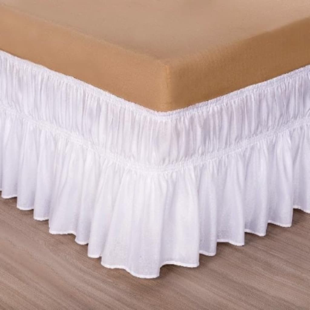 Saia Para Cama Box Casal Padrão 2 Elásticos – Branco