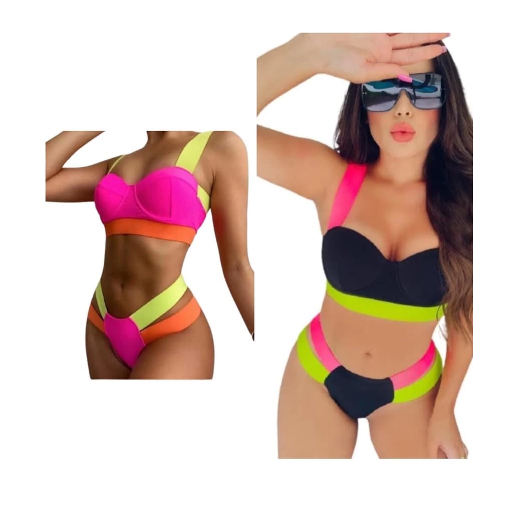 Kit Biquíni De Luxo Resort Elásticos Aro Inteiro Bojo