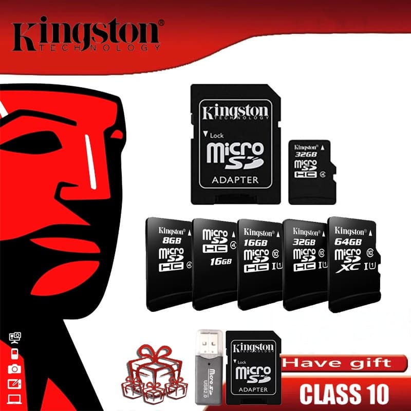 Kingston Memory Card Sd Card 16Gb / 32Gb / 64Gb / 128Gb / 256Gb / 1Tb Micro Sd Tf Card Class10 1Gb / 2Gb / 4Gb / 8Gb