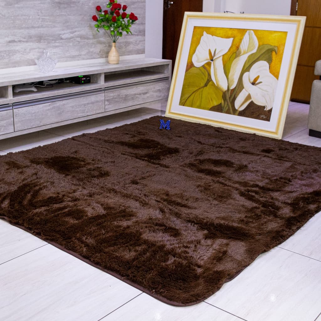 Tapete Peludo 4x3  Metros decoração Shaggy Sala Quarto escritório promoção