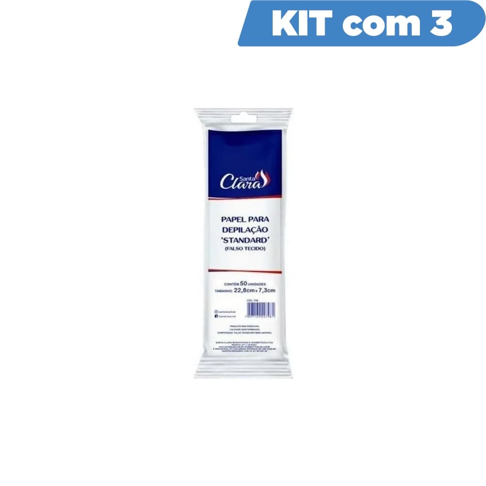 KIT PAPEL DEPILACAO C/50 STA CLARA 798 COM 3 UNIDADES