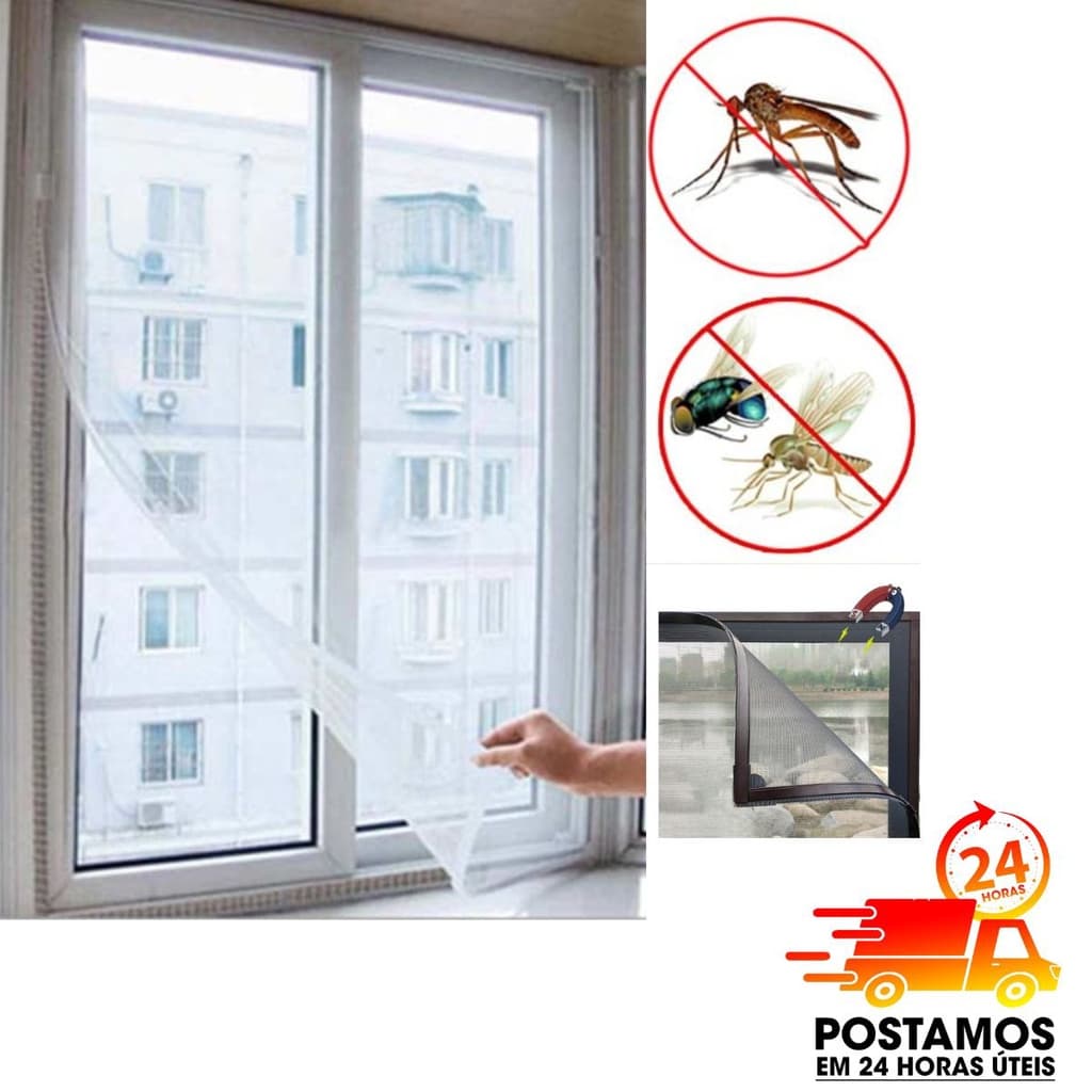 Tela Mosquiteira Janela Anti-inseto Mosquito 150x180 + Fita