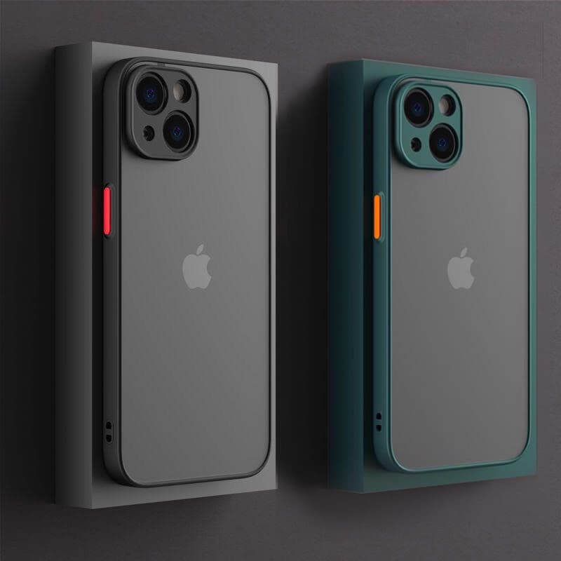 Capa À Prova De Choque Para iPhone , De Silicone Rígido Transparente Modelos 17 16 15 14,13,12,11 Pro Max , XR , XS , X