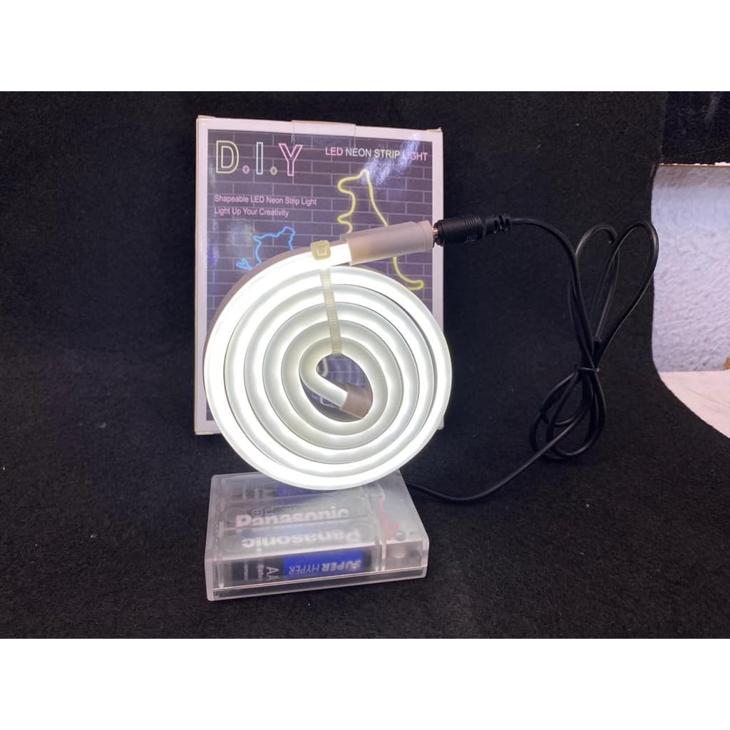 Fio Neon 1 metro a Pilha 3v 6x12mm Decoração Letreiro Neon DIY 1 metro Mangueira Neon 1m Pilha