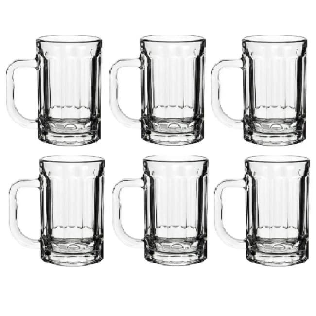 Kit com 6 Canecas Cerveja 390 ml 0º grau