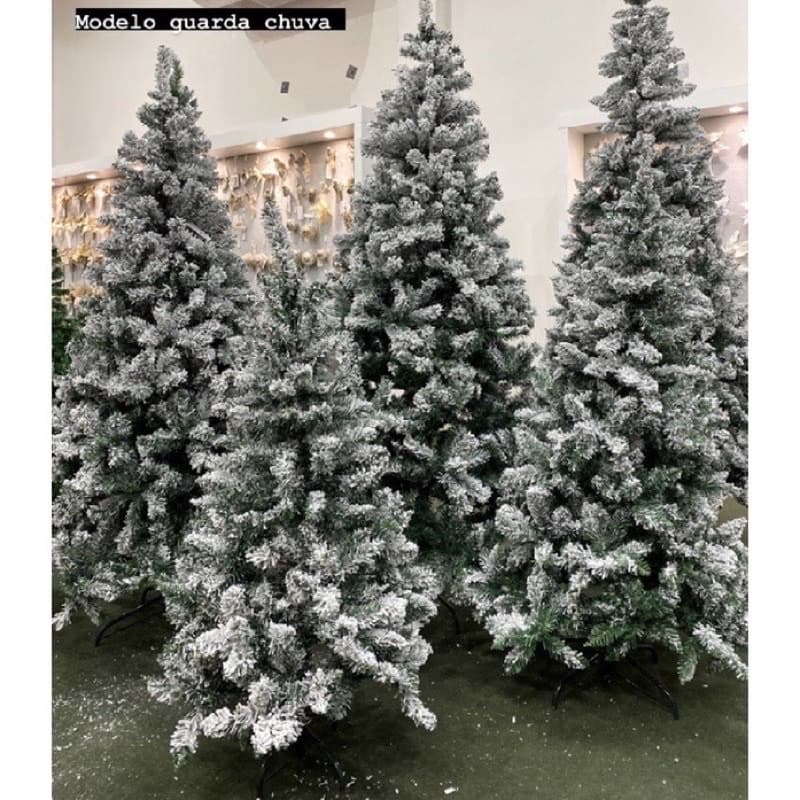Árvore de Natal Pinheiro Neve Luxo 120cm 200 galhos e 150cm 312 galhos 180cm 545galhos 210cm 720 galhos