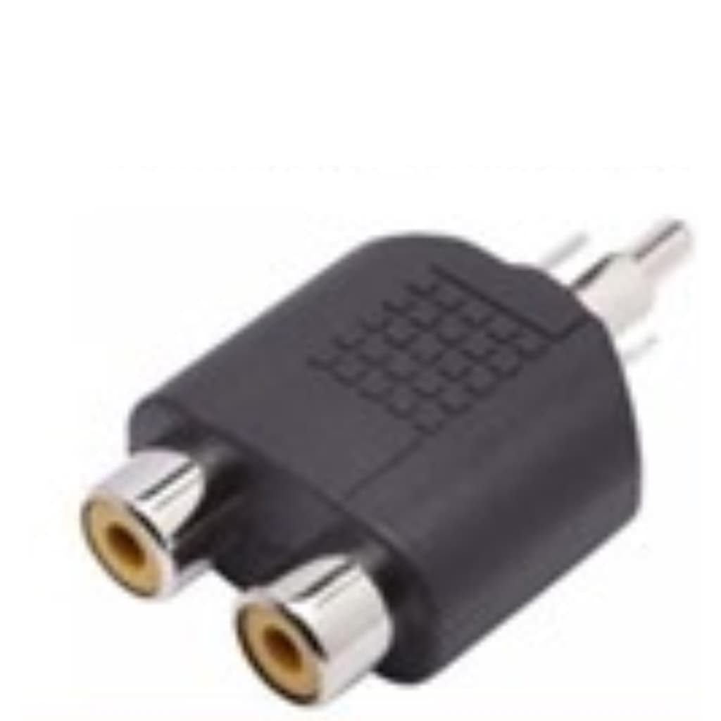 Plug Adaptador Conector 2 Jack Rca x 1 Rca Macho - MXT