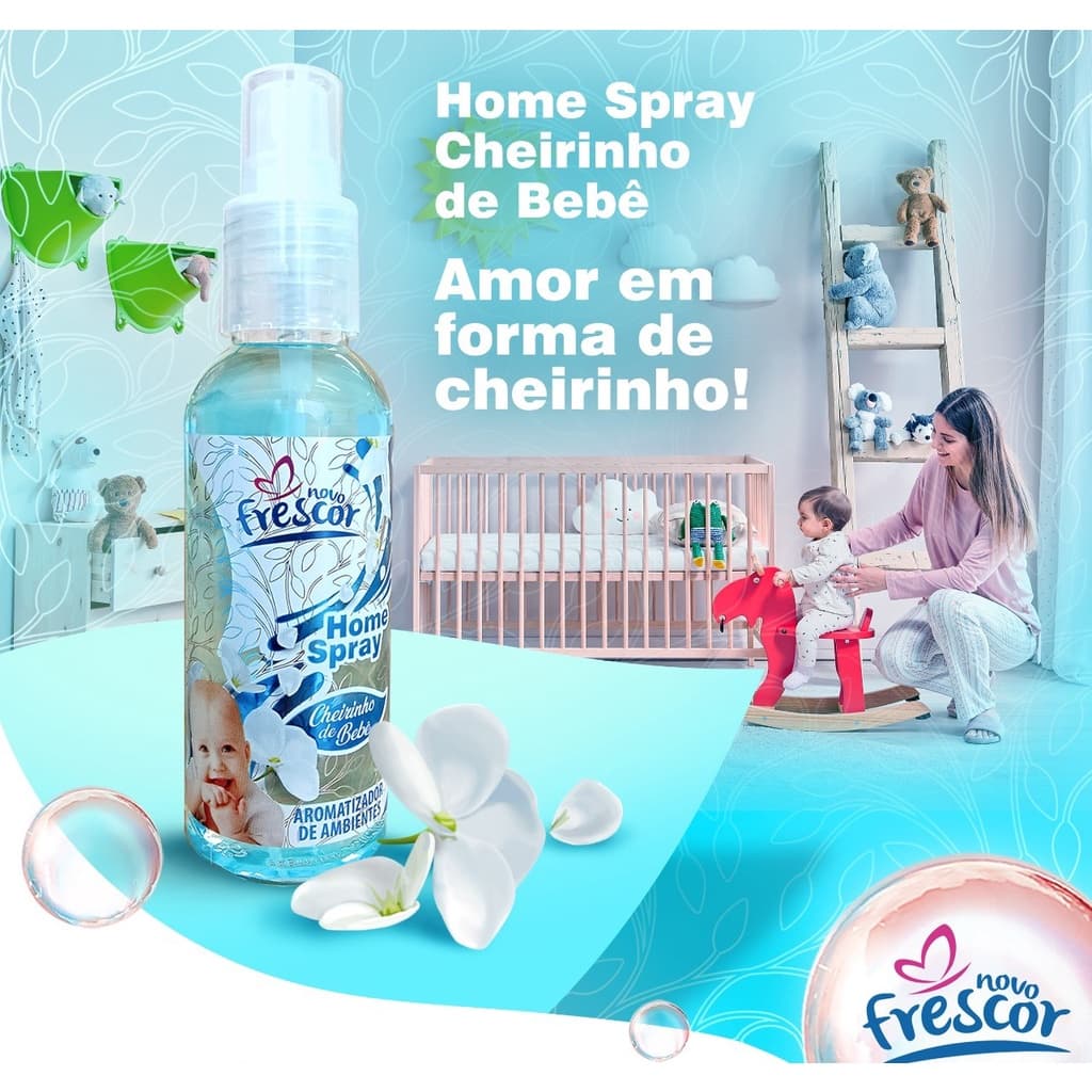 Aromatizador De Ambiente Spray - Difusor De Ambiente Novo Frescor 120ml