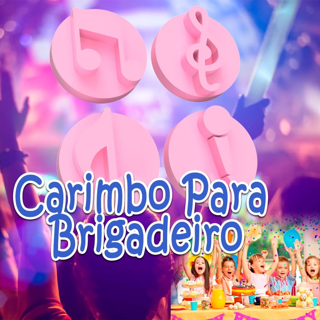 Carimbo brigadeiro festa, Carimbo musica, Brigadeiro musica, Carimbo para brigadeiro, Carimbos Para Doces, Marcador de brigadeiros