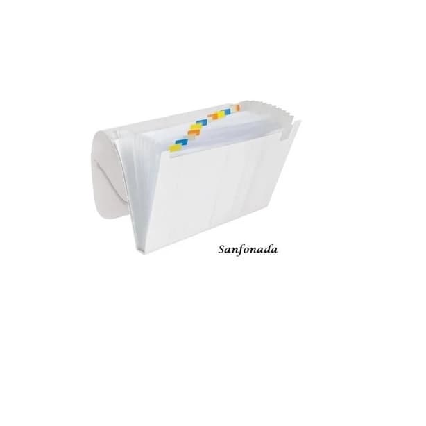 Pasta Sanfonada A4 Com 12 Divisórias 1027 Cristal