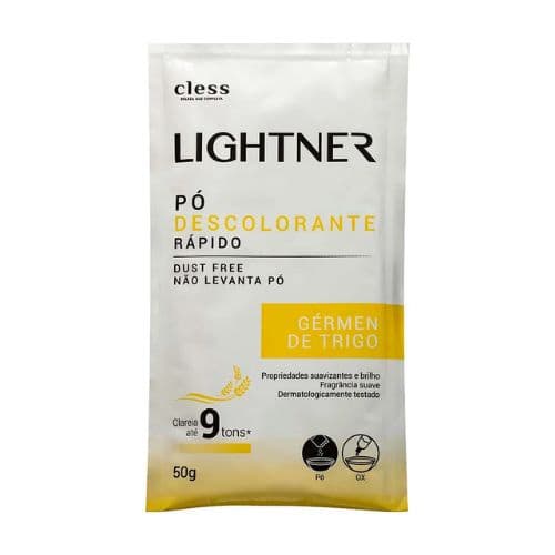 Pó Descolorante Lightner Gérmen de Trigo 50g Cless Clareamento Rápido Profissional