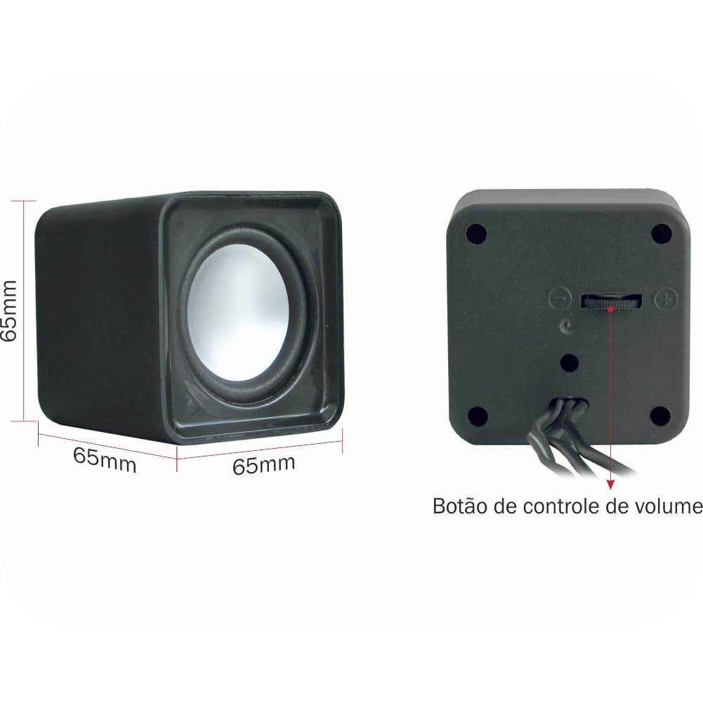 Caixa De Som SOM KMEX SP8900 USB Preto 4 Rms