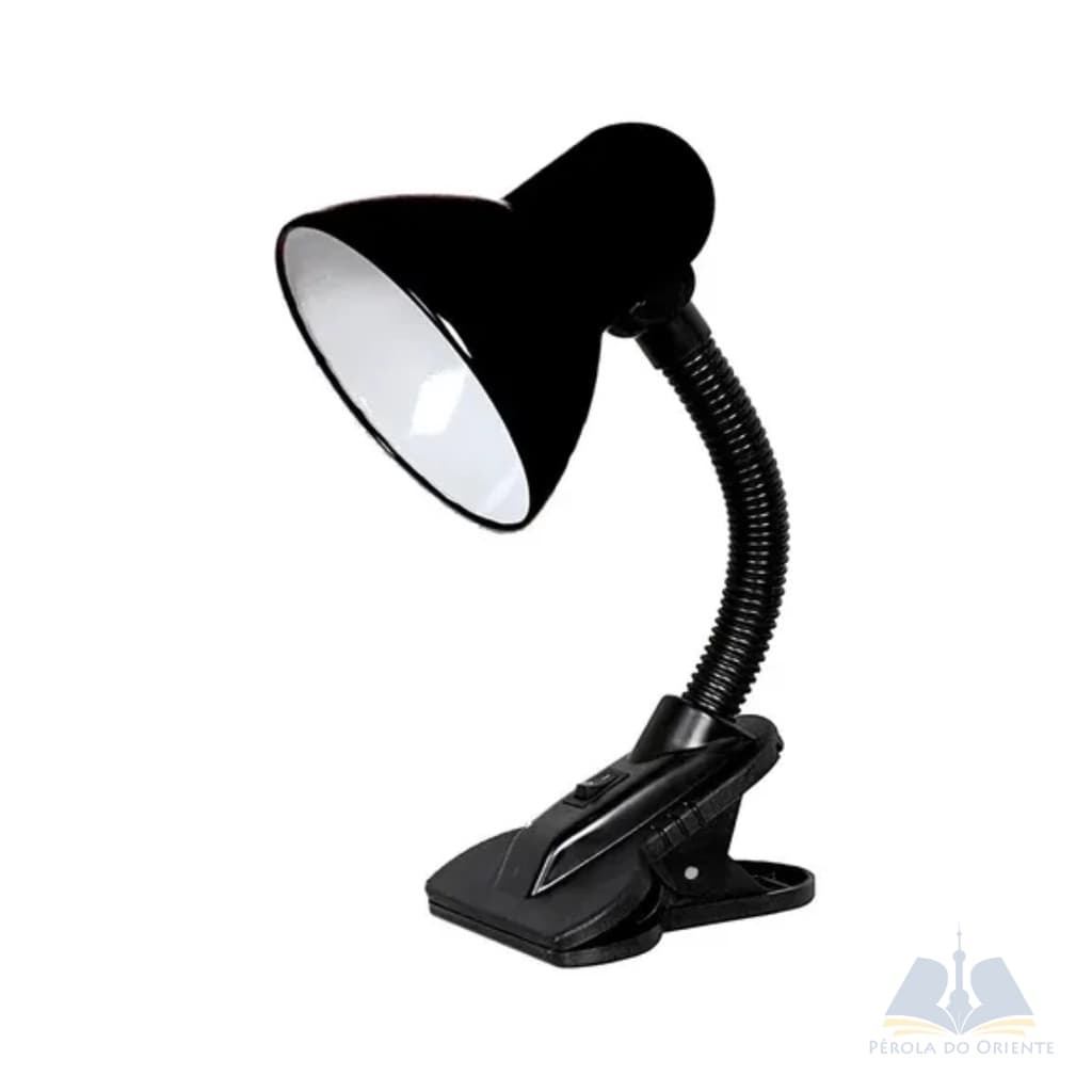 Luminária de Mesa com Garra e-27 Articulada