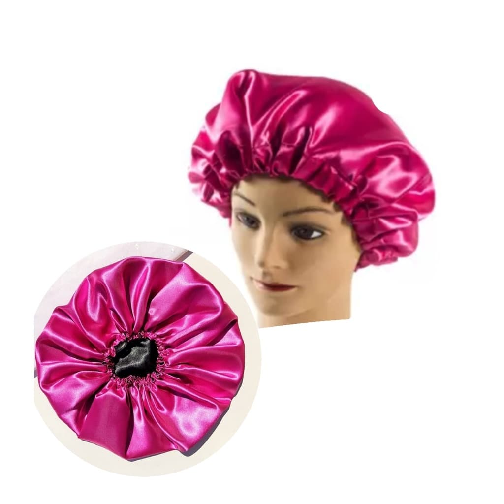 Touca de Cetim Dupla face  Anti Frizz Forrada Ideal para Hidratação- Cor Lilás  N01