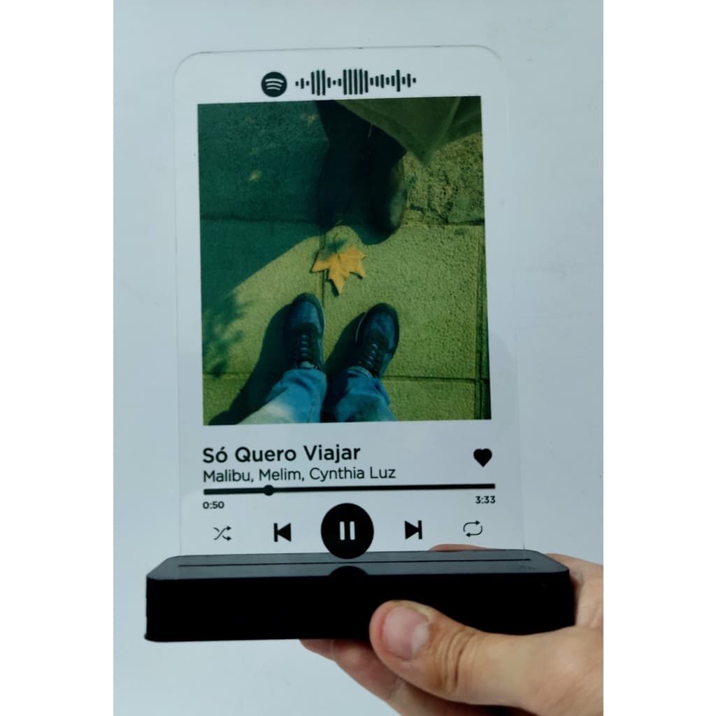 Placa Personalizada Foto Spotify