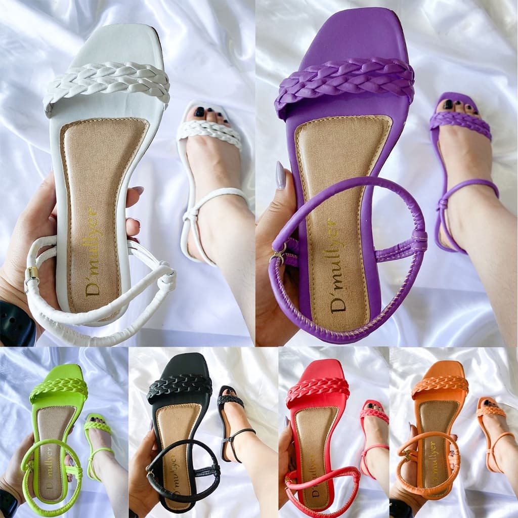 Rasteirinha Feminina Ref 04 Rasteira Sandália Feminina regulavel Chinelo Cores Verão Moda Confortável Casual
