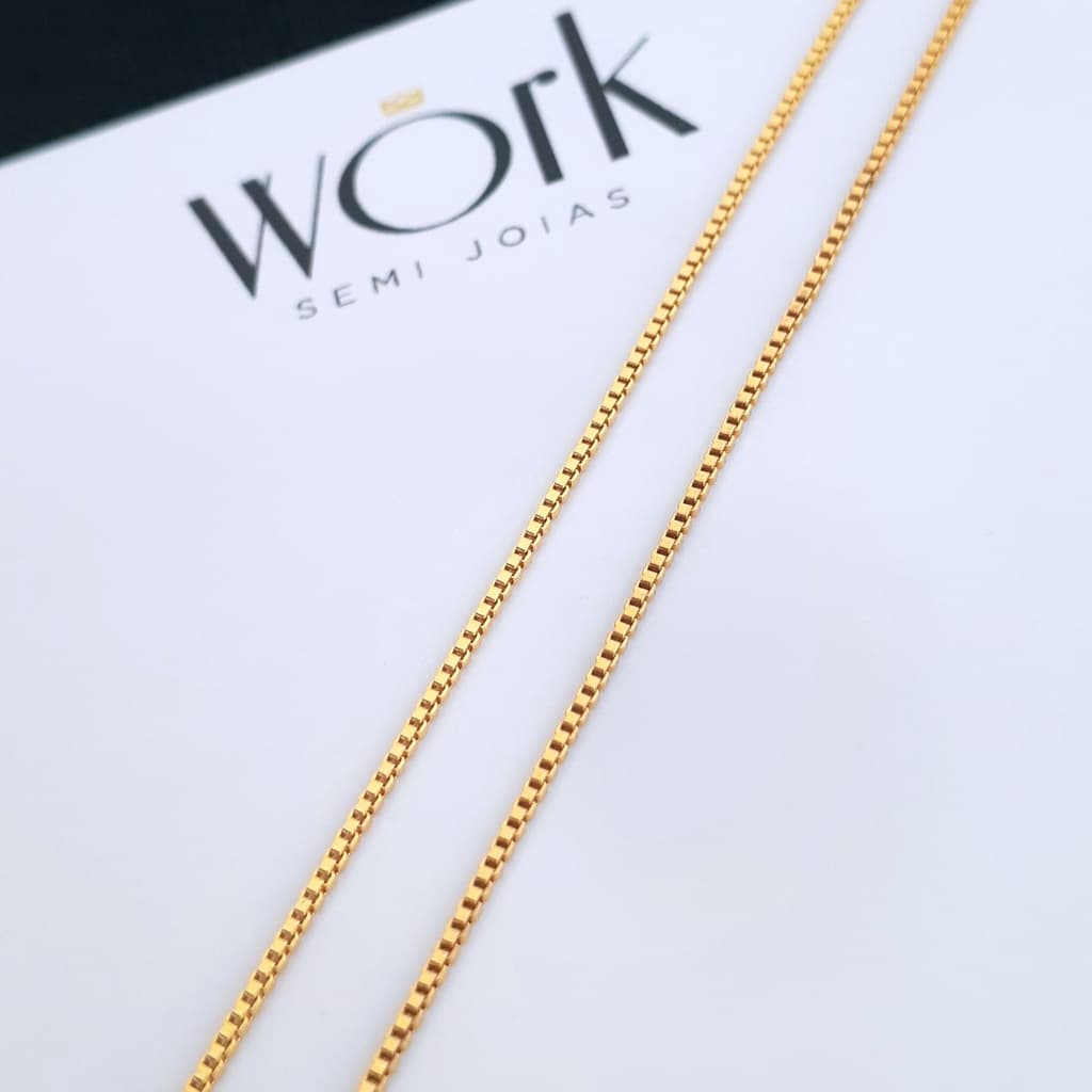 Corrente Feminina Veneziana Dourada 45cm / 50cm / 60cm - Banhado a Ouro 18k