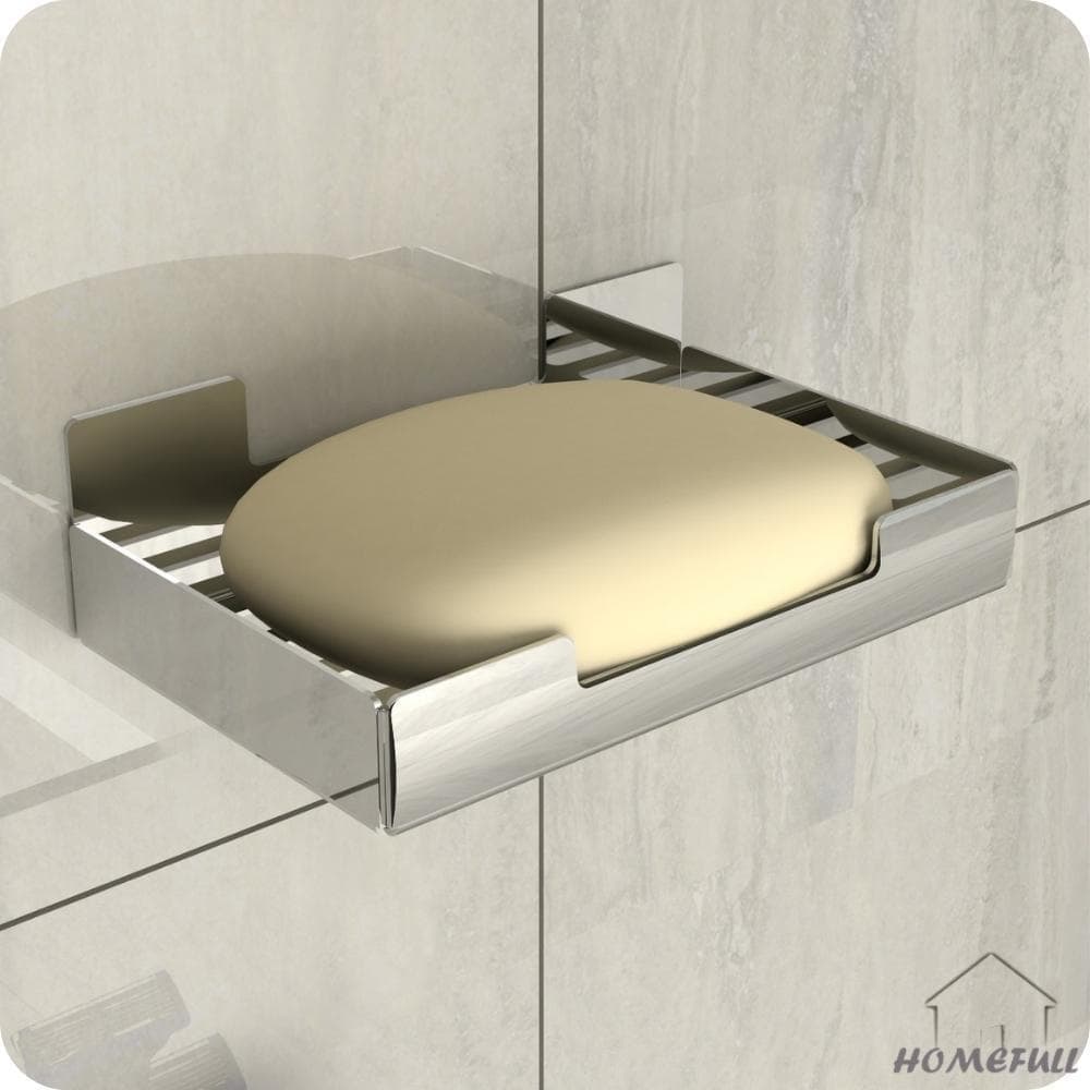 Porta Sabonete Para Banheiro Saboneteira Inox Adesivo ELG