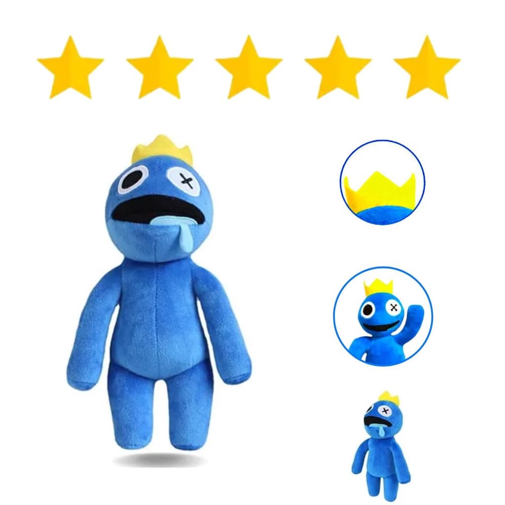Boneco Blue Babão Rainbow Friends Jogo Roblox Azul Pelúcia Lançamento No Brasil