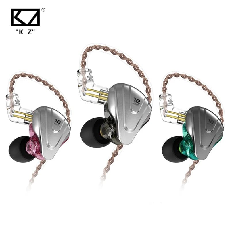 Terminador KZ ZSX Metal Headset 5BA + 1DD Híbrido 12 drivers Grave De Alta Qualidade Fone De Ouvido Intra-Auricular Monitor Cancelando Ruído
