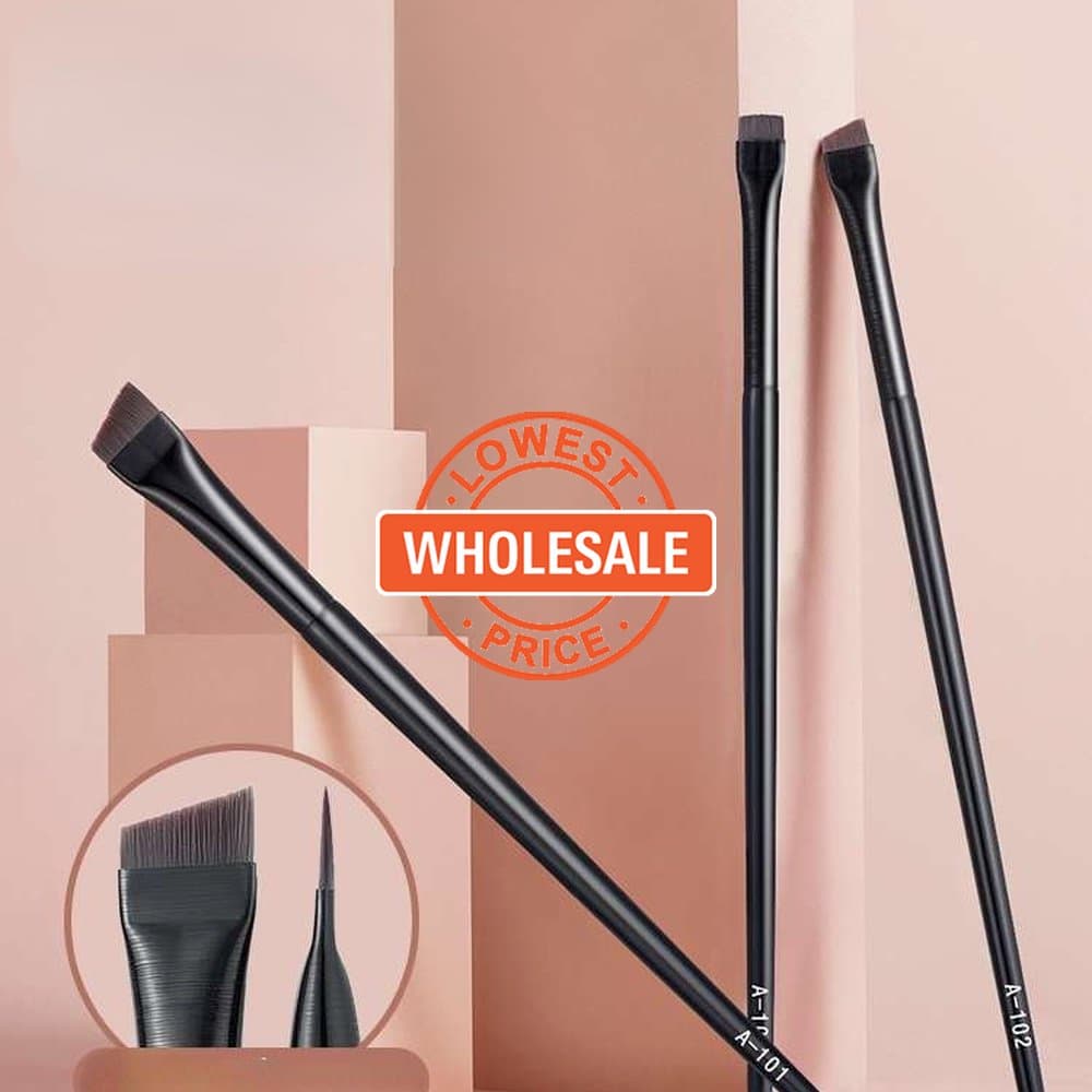 3 Pçs Super Fino Angular Sobrancelha Pincel De Maquiagem Delineador Sintético Olho Beleza Ferramentas Cosméticas Profiss