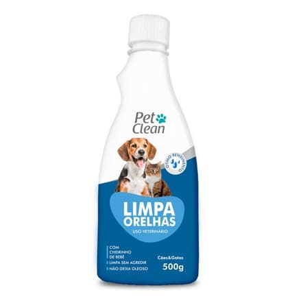 Limpa Orelhas para Cães e Gatos 100g ou 500g PetClean Escolha