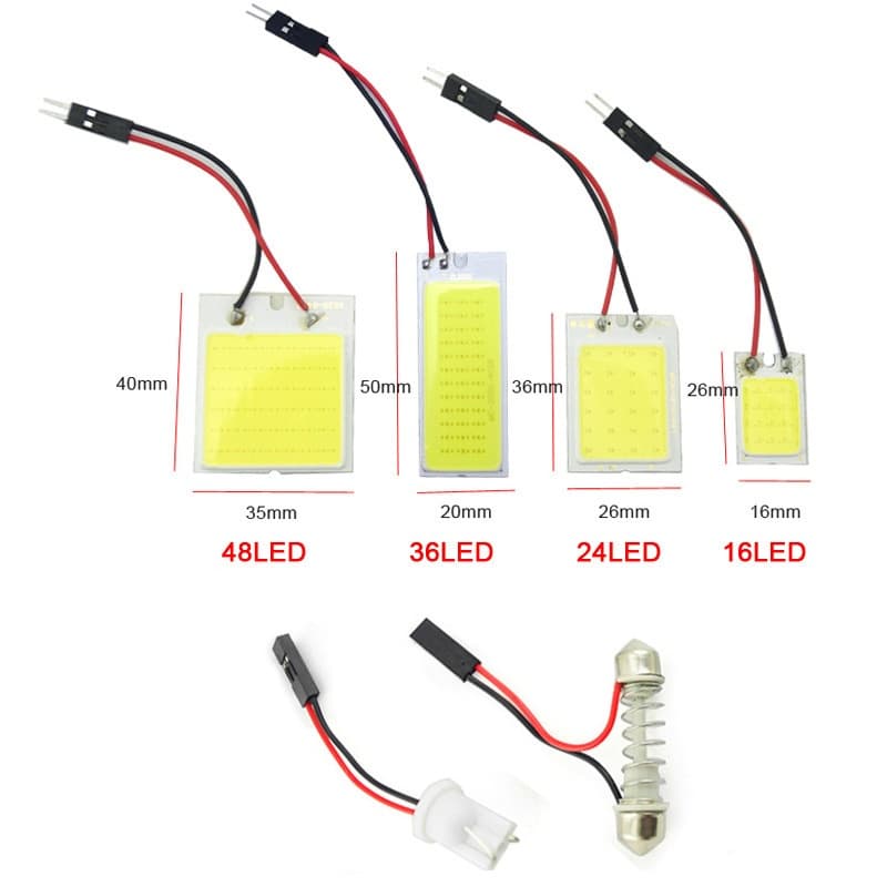 Unidade Placa Super Led Cob Teto Mala Carro