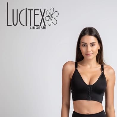 Sutiã Pós Cirúrgico PC Lucitex Sutia com Bojo Compressão Alças Reguláveis Sustentação Soutien