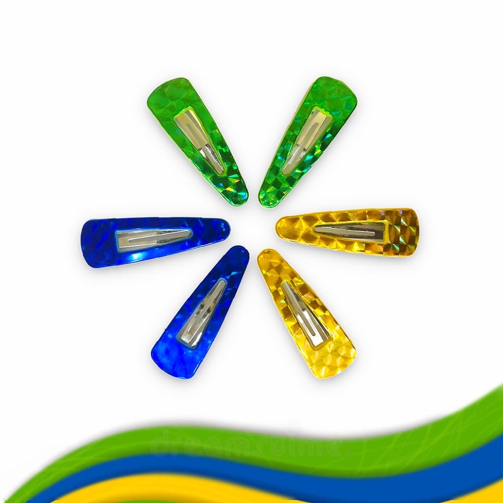 Presilhas Copa Do Mundo - Cabelo, Acessório, Adulto, Grampo, Acessório, Tic tac, Copa, Futebol - Kin Festas