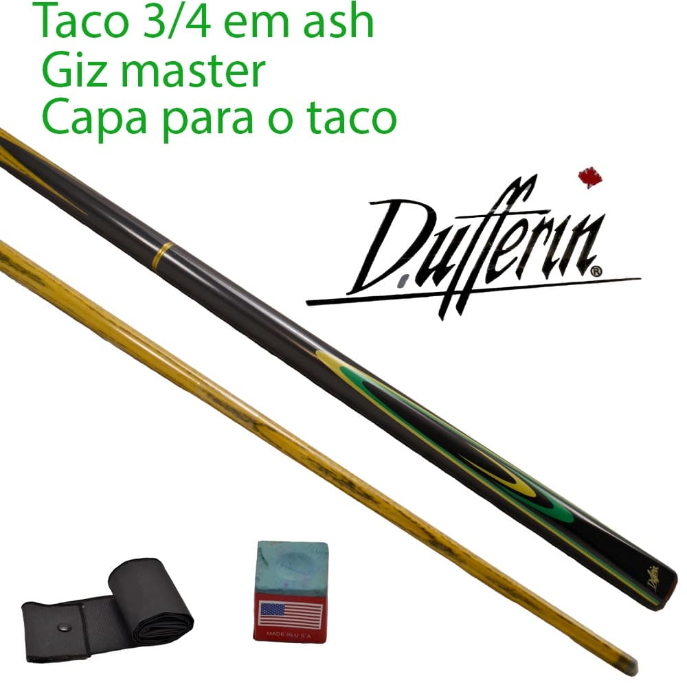 Taco der sinuca, Taco de bilhar, Taco de sinuca importado, Taco sinuca 3/4