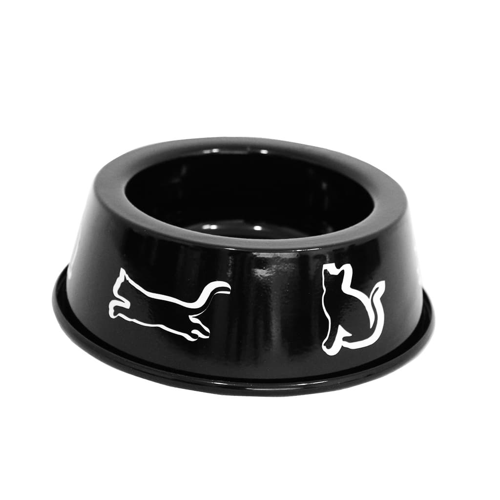 Comedouro/bebedouro 400ml Para Gato Em Alumínio C/ Adesivo