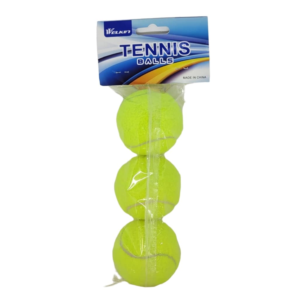 Kit Bolinha De Tênis Amador Tradicional Com 3 Bolinhas Com Feltro E Borracha Jogos Iniciantes