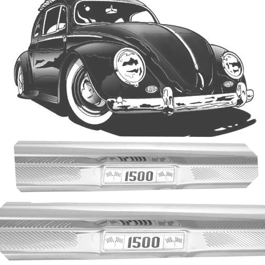 Estribinho Interno Soleira Da Porta Fusca 1500 Inox Par