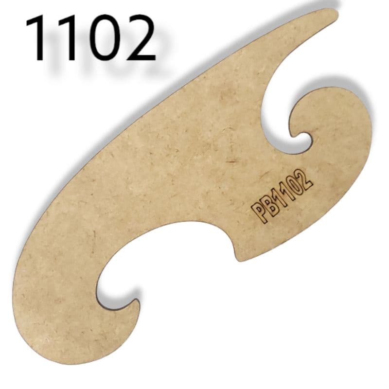 Régua Curva Francesa 1102 Mdf Costura Modelista Patchwork Promoção