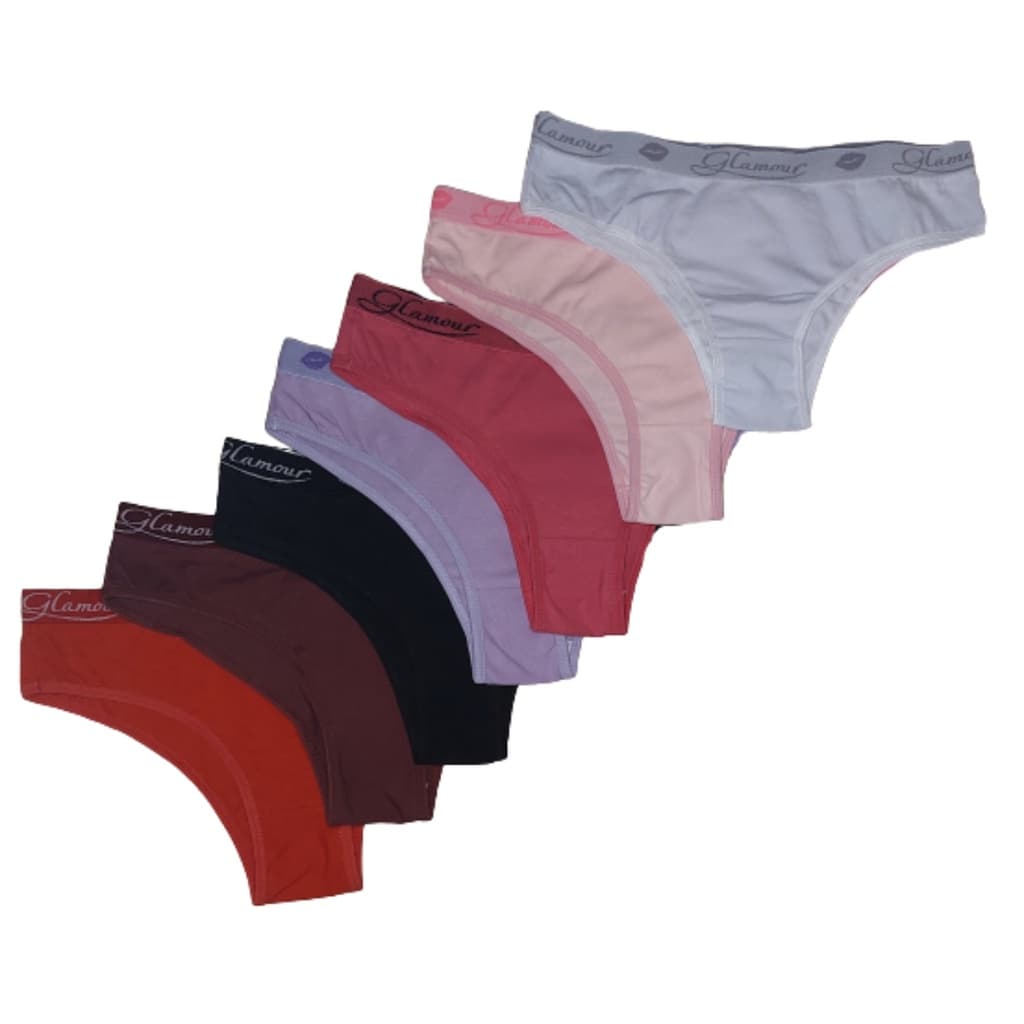 Kit com 03 calcinhas Tanga algodão