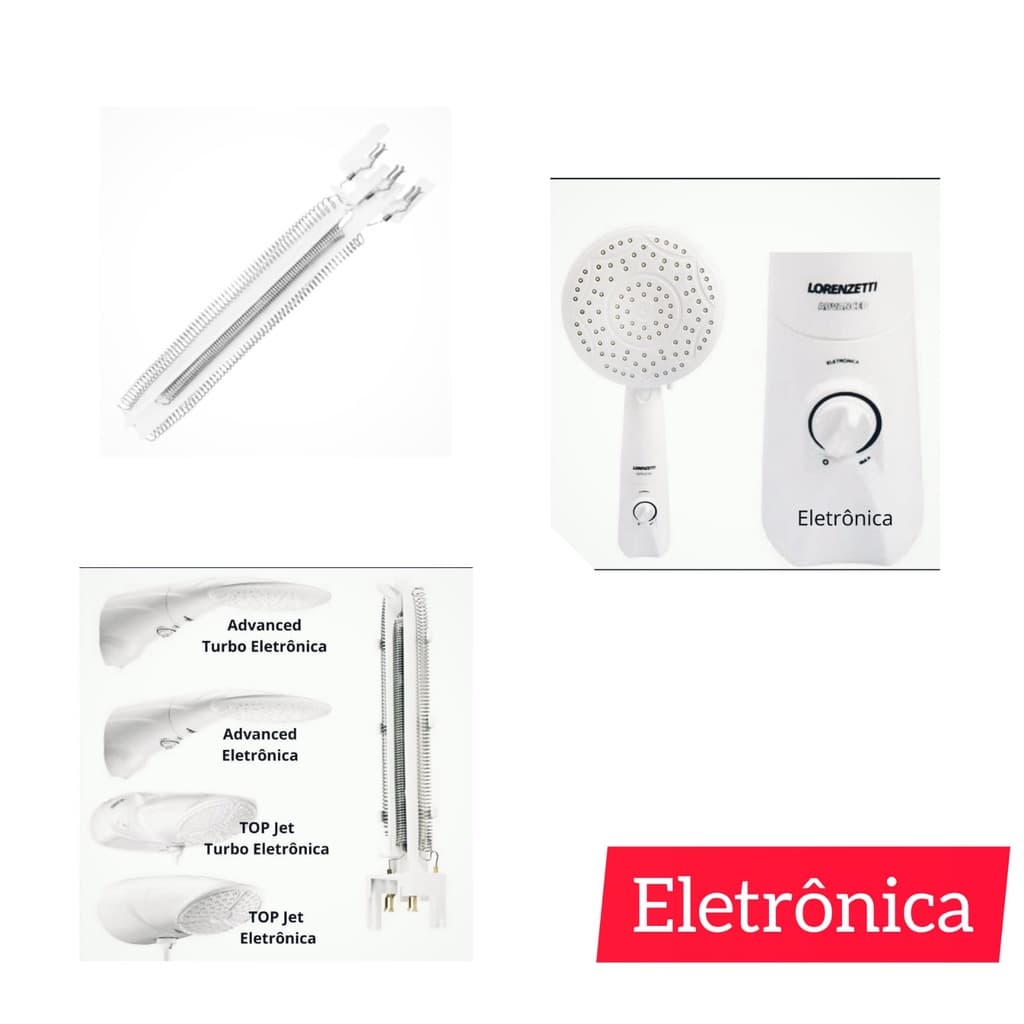 Resistência Advanced E Top Jet Eletrônica 5500w 127v Similar Lorenzetti