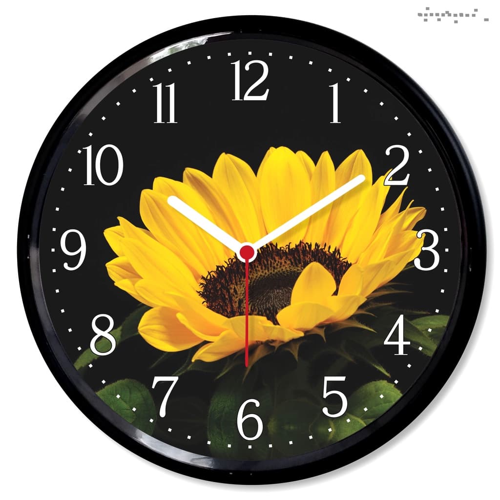 Relogio Parede Flor Girassol Presente Decorativo Cozinha Sala Casa Primavera