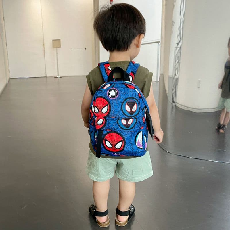 Mochila escolar infantil, mochila escolar do Homem-Aranha, mochila escolar de desenho animado, mochila pequena anti-perd