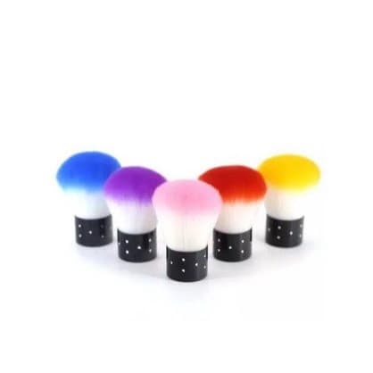 Pincel Espanador Unhas Gel Kabuki Maquiagem Pó Facial Mini Oferta Lucky Bazar