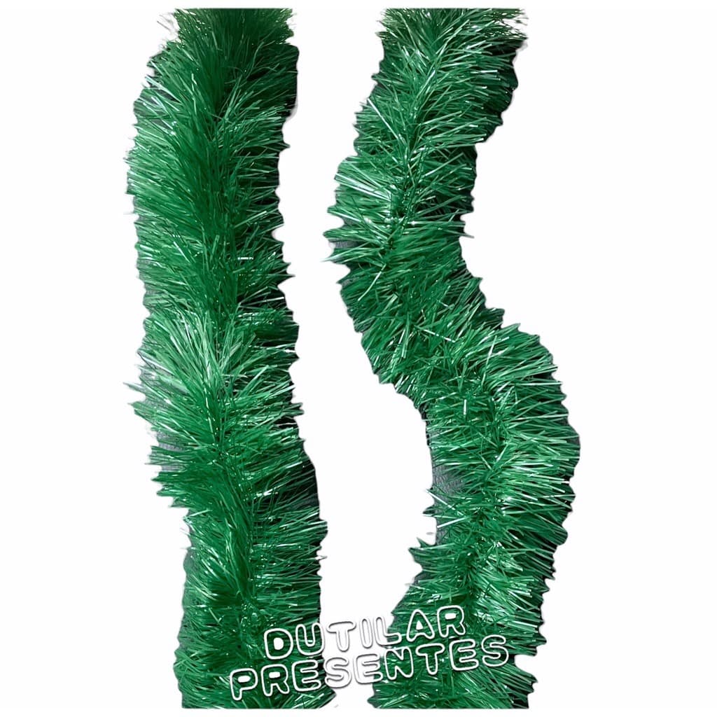 kit6 Festão Verde Escuro Decoração Natal 2m X 9cm/11cm