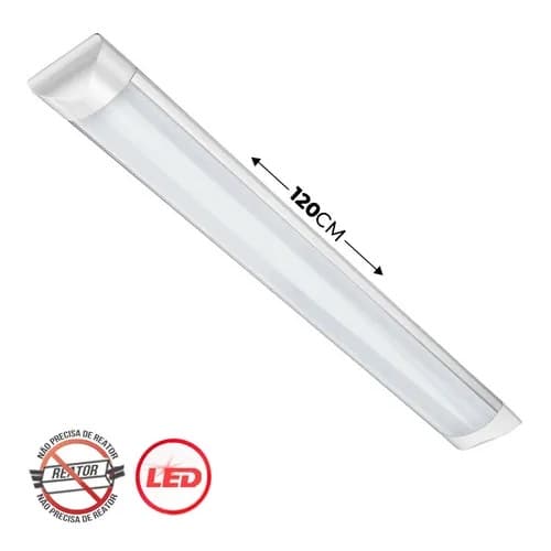 Luminária LED Linear 40W 120cm 6500K Bivolt Comercial