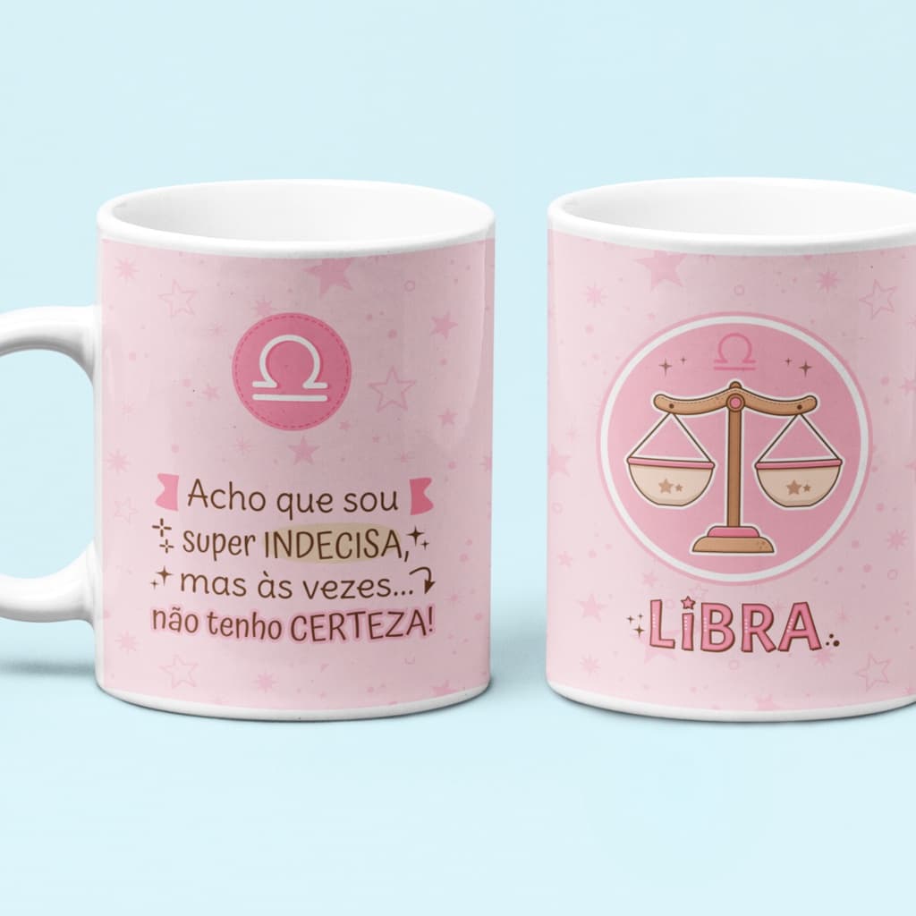 Caneca Horóscopo Personalizada Signos - Caneca Cerâmica Branca Personalizada