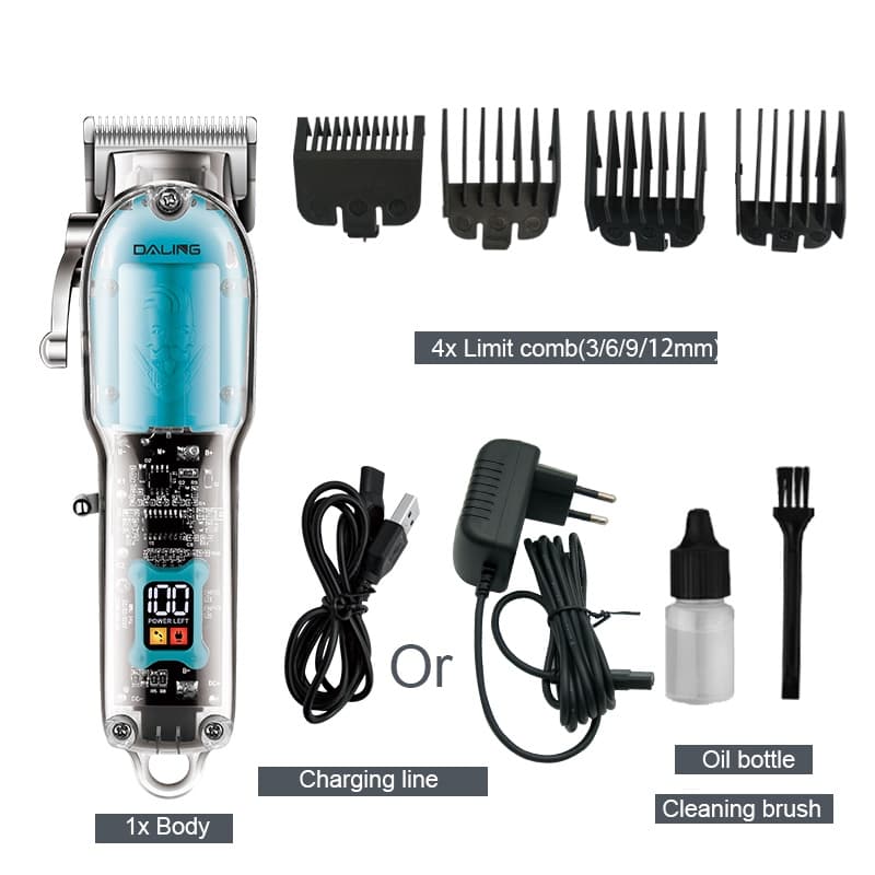 Máquina De Cortar Cabelo Sem Fio Profissional Daling