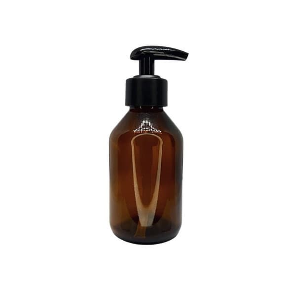 10 Saboneteira Vidro Âmbar 150ml Válvula Preta Pump Luxo