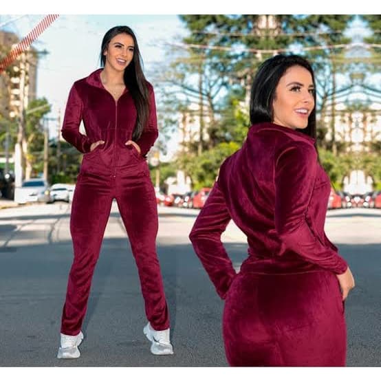 Conjunto Plush Feminino Veludo Inverno Agasalho Frio moda 2025