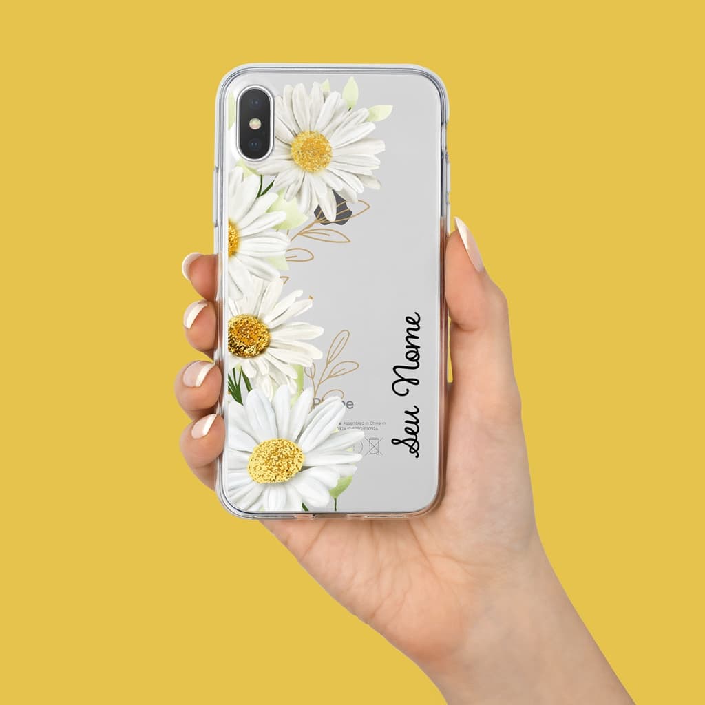 Capa Capinha de Celular Buquet Margaridas